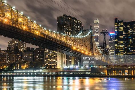 Queensboro Rfk 59th Street Bridge Manhattan Nyc Skyline At Night Viewed