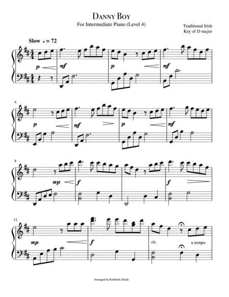 Danny Boy Londonderry Air In D Major For Level 4 Piano Sheet Music Pdf