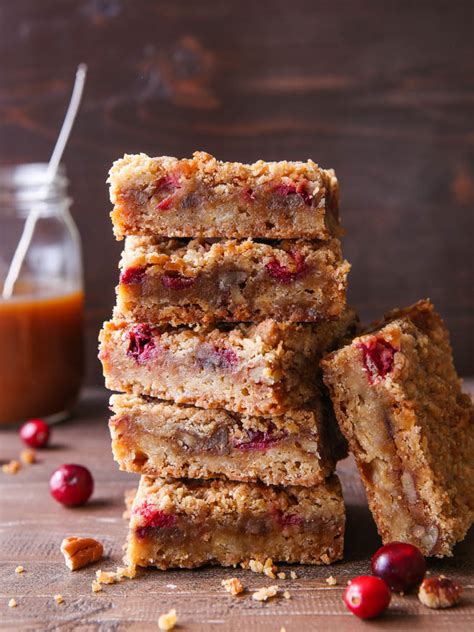 Caramel Cranberry Nut Bars Completely Delicious