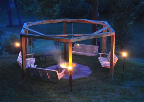 Carefully consider fire pit placement. Man Drives 6 Posts Into The Ground In His Backyard To ...