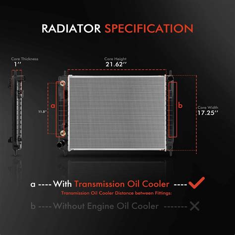 Radiator with Trans Oil Cooler for Chevrolet HHR 2006 2007 2008 2009