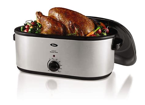 Oster 22 Quart Stainless Steel Roaster Oven With Self Basting Lid