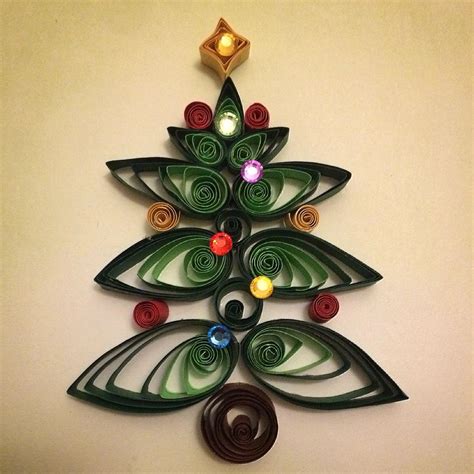 My 1st Attempt At A Quilled Christmas Tree Paper Christmas Ornaments Pine Christmas Tree