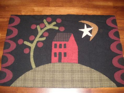 Wool House Penny Rug Made By Prairie Lane Primitives On Facebook 45