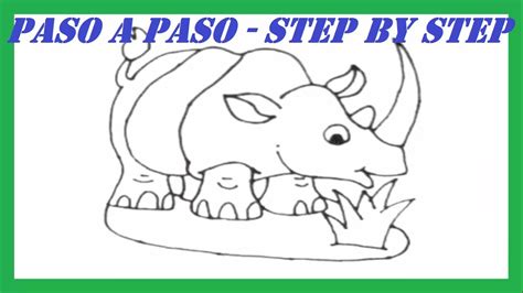 Como Dibujar Un Rinoceronte Paso A Paso L How To Draw A Rhino Step By