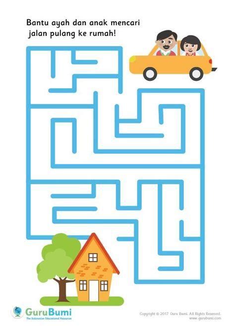Soal Maze Anak Tk Mazes For Kids Preschool Activities Printable