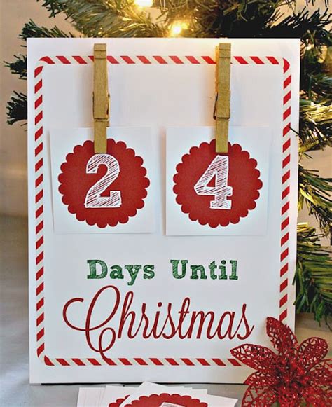 How Many Days Until Christmas Free Christmas Countdown Printable