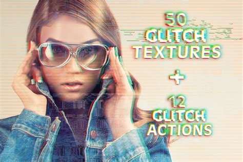 Glitch Abstract Textures Photoshop D Glitch Effect Invent Actions