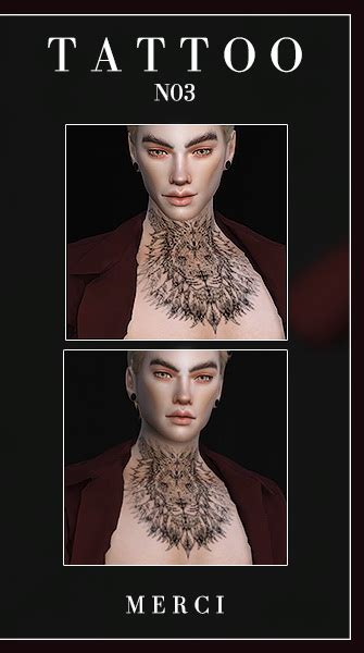The Sims Resource Tattoo N03 By Merci • Sims 4 Downloads