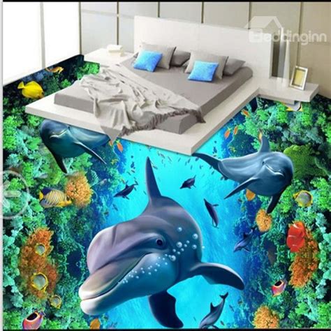 Fancy Creative Cute Dolphin Sea Scenery Home Decorative Waterproof And