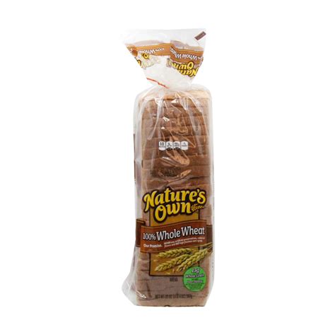 Natures Own 100 Whole Wheat Bread Nutrition And Ingredients Greenchoice
