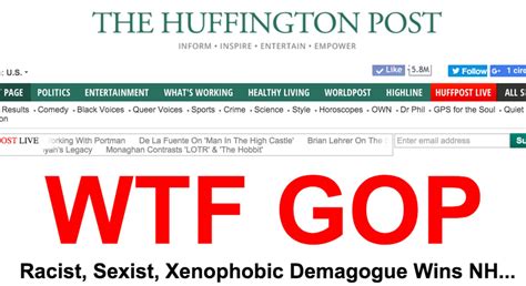 Trump Attacked By Huffington Post ‘racist Sexist Demagogue The Washington Post