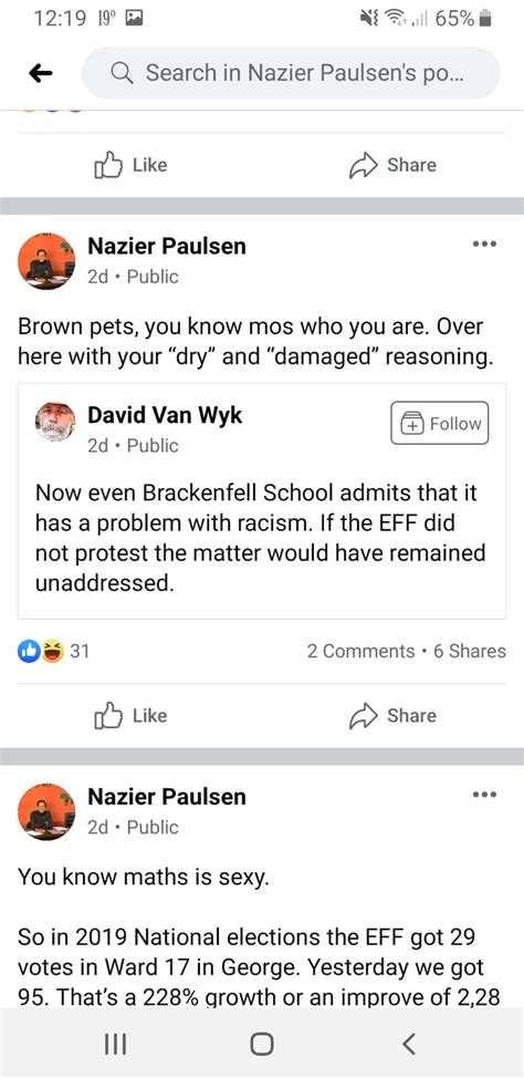 da urges ethics committee to urgently probe eff s paulsen over offensive facebook posts about