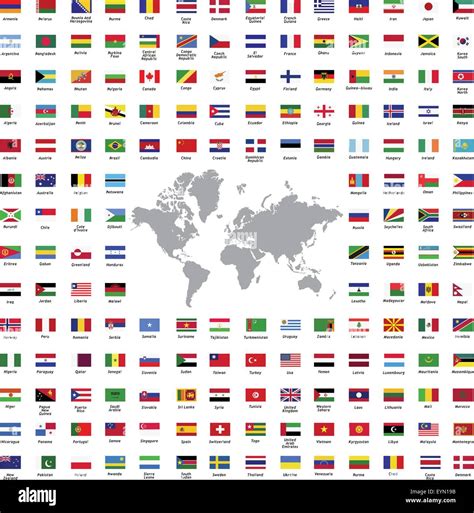 Alle Flaggen der Welt Stock-Vektorgrafik - Alamy