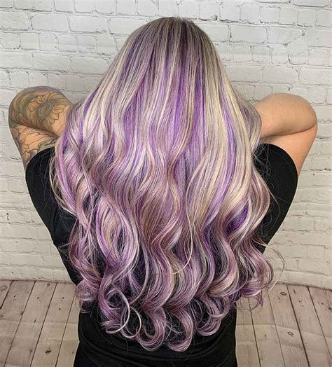 Top Image Blonde Hair With Purple Highlights Thptnganamst Edu Vn