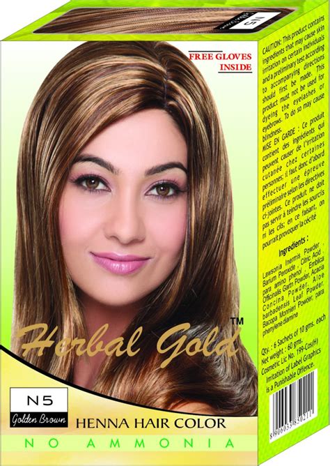 golden brown henna hair dye for parlour packaging size 6 sachets of 10 gm each at best price