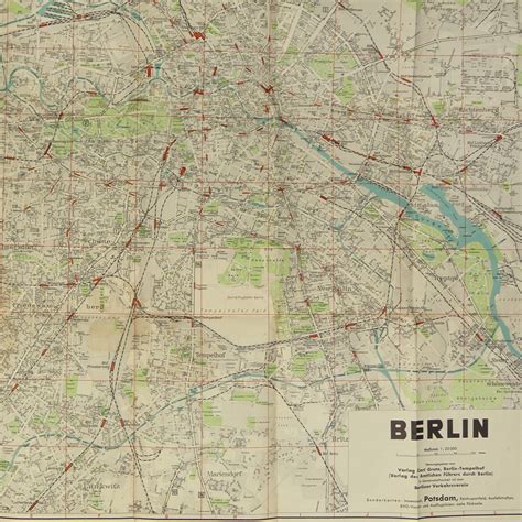 Berlin City Street Map 1936 Size 24x31 Olympia W Reichssportfeld
