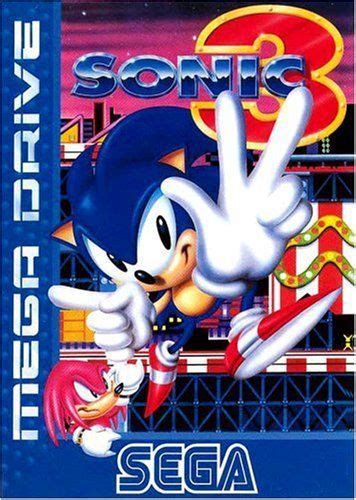 Sonic The Hedgehog 3 Box Art Game Cover Knuckles Sega Mega Drives