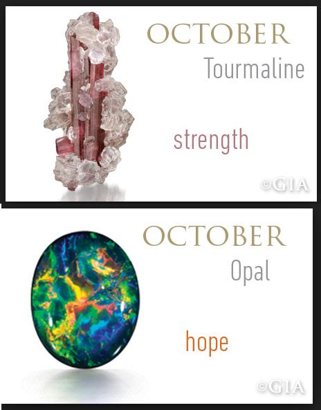 October Birthstones Tourmaline And Opal
