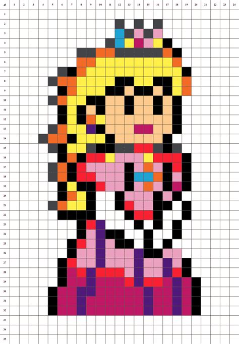 Princesse Peach Mario Pixel Art La Manufacture Du Pixel
