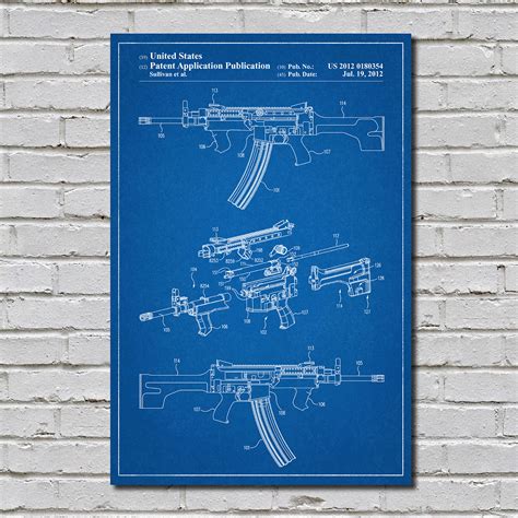 Ar 15 Blueprint Firearm Patent Prints Touch Of Modern