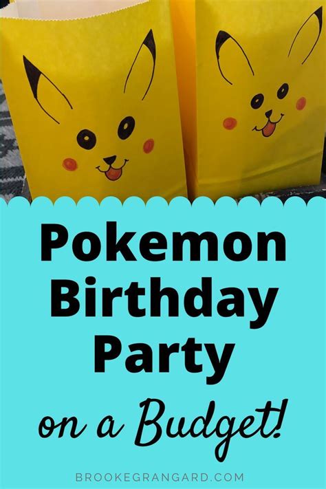 Pokemon Birthday Party On A Budget Pokemon Birthday Party Pokemon