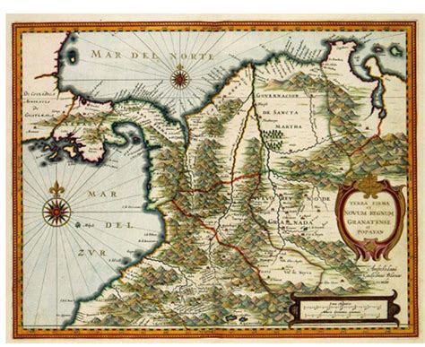 New Kingdom Of Granada In 1630 Map By Williem Janszblaeu Source Lic