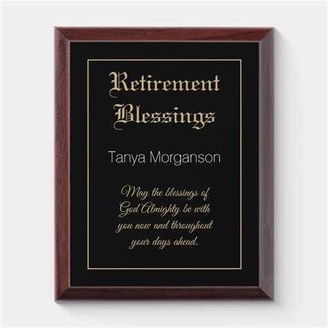 Unique Retirement Blessing Custom T Plaque In 2021
