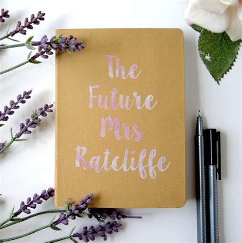 Personalised Future Mrs Wedding Engagement Notebook By The Alphabet