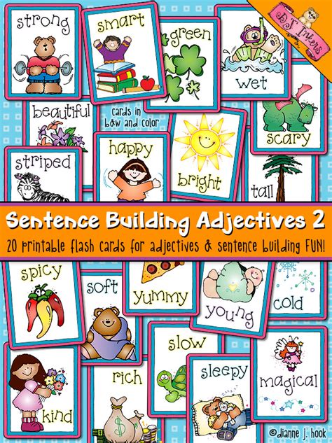 More Adjective Flash Cards For Early Education By DJ Inkers