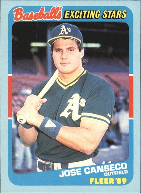 However, the baseball card bubble of that era would burst and we'd later learn that he was tied to the ped scandal that rocked the sport. 1989 Fleer Jose Canseco #3 Baseball Card | eBay