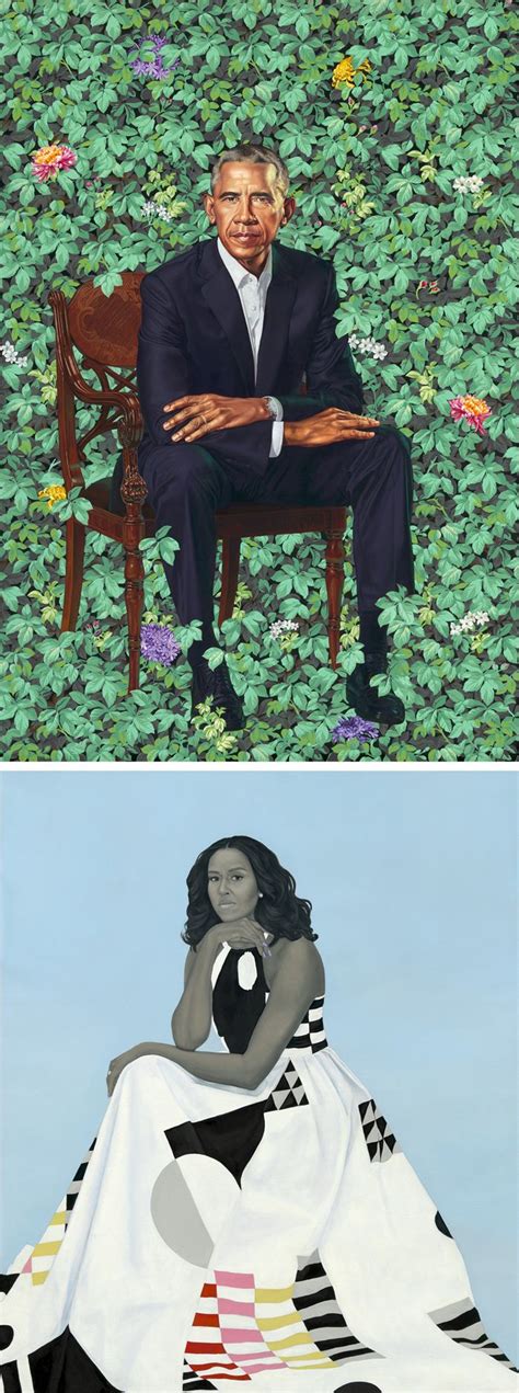 Official Portraits Of Barack And Michelle Obama By Kehinde Wiley And