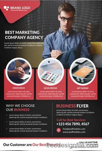 A complete list of professional free flyer templates psd design to help you market your business in a traditional and cost effective way. Red with Black Business Flyer and Poster PSD Template free ...