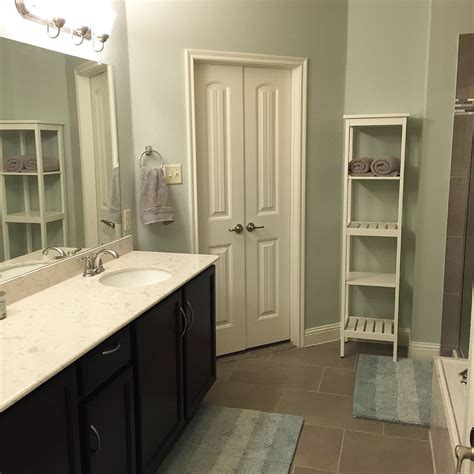 Every handcrafted piece is designed with love, passion, and warmth woven into every thread. Master bath update! Wall color is Gray Cashmere by Benjamin Moore - the perfect blue/green/gray ...