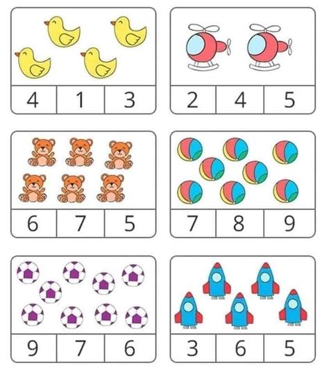 Count And Circle The Correct Number Math Worksheet For Kindergarten