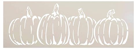 Pumpkins In A Row Stencil By Studior12 Diy Simple Rustic Fall