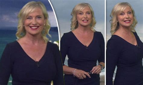 Bbc Weather Carol Kirkwood Thrills As She Teases Cleavage In Low Cut