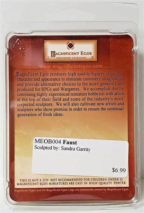 FAUST Magnificent Egos Miniatures MEOB004 NEW D D EBay