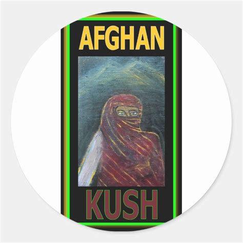 Afghan Kush Classic Round Sticker