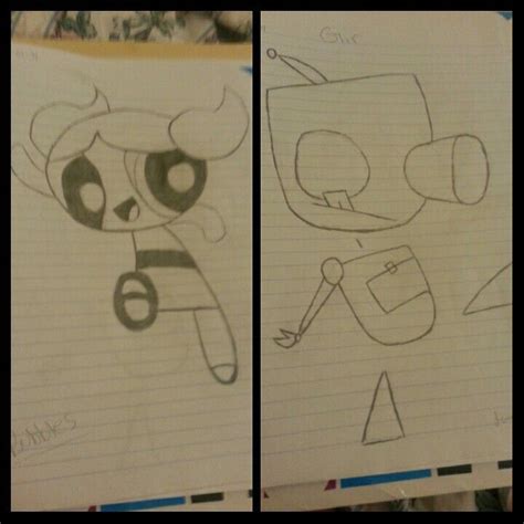 Drew Bubbles And Gir Im Teaching Myself To Draw Drawings Girly