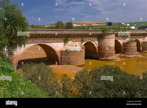 Roman Bridge And River Tinto Niebla Huelva Province Region Of