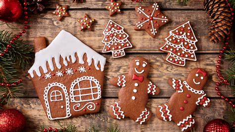 Wallpaper Christmas, New Year, cookies, 4k, Food #17098
