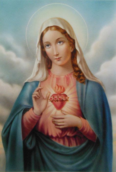 Herz Mari Mutter Gottes Heiligenbild Postkarten Format Ca X