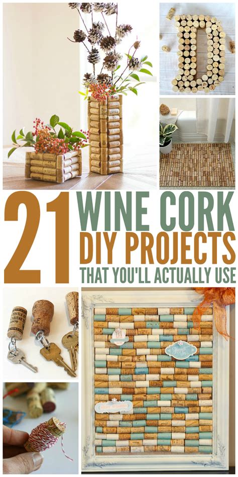 21 Wine Cork Crafts Youll Actually Use Cork Crafts Diy Wine Cork
