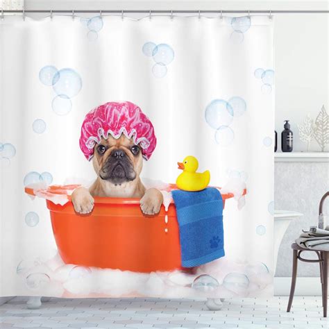 Dog Bath Shower Curtain Funny And Weird Shower Curtains On Amazon