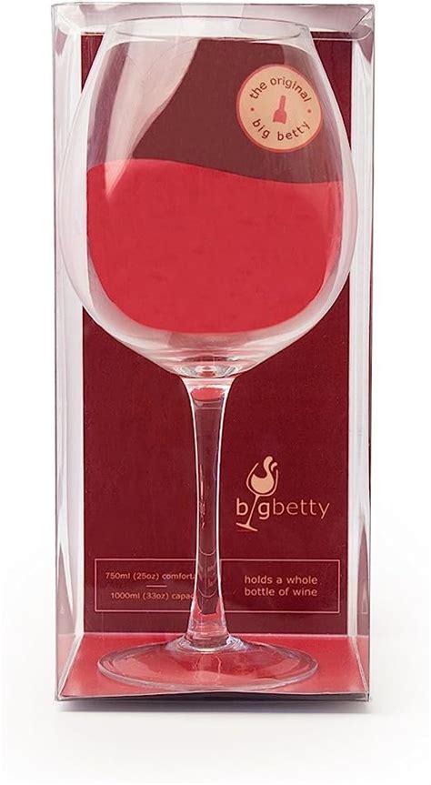 Big Betty Xl Premium Jumbo Wine Glass Holds A Whole Bottle Of Wine 750ml Capacity Amazon Ca