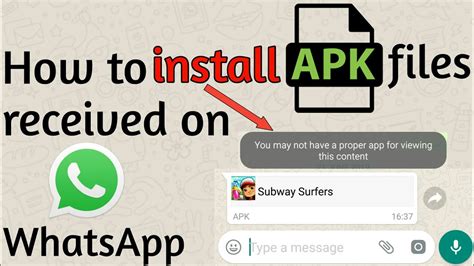 How To Install Apk Files Apps Received On Whatsapp Youtube