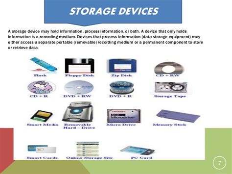 There are four type of storage: memory and storage devices