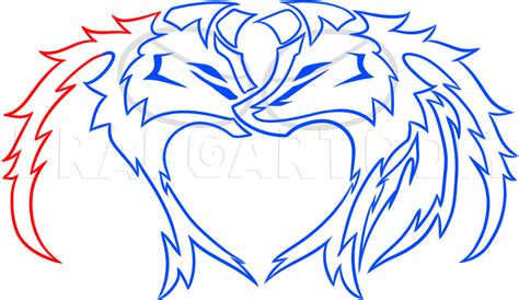 How To Draw A Wolf Heart Step By Step Drawing Guide By Dawn Dragoart