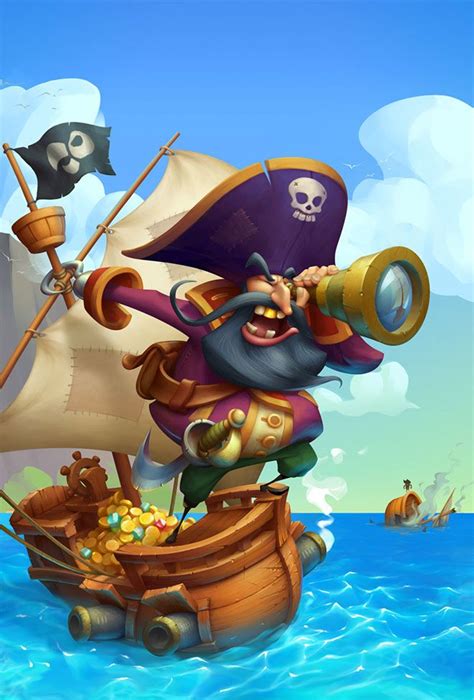 Pirate By Yusuf Artun Cartoon Pirate Ship Pirate Ship Drawing Pirate Games Pirate Theme